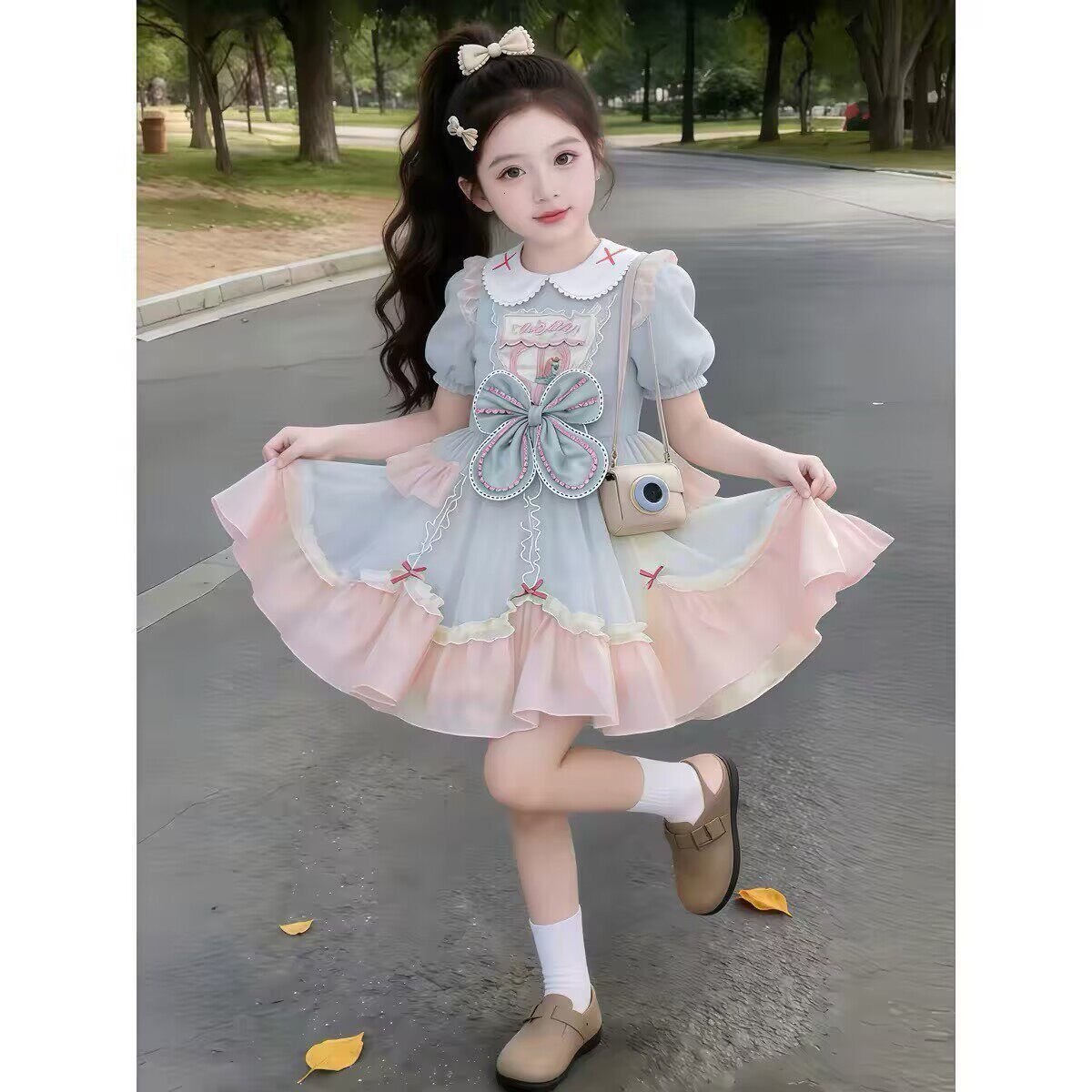 Dreamy Bluebell Bow Frock
