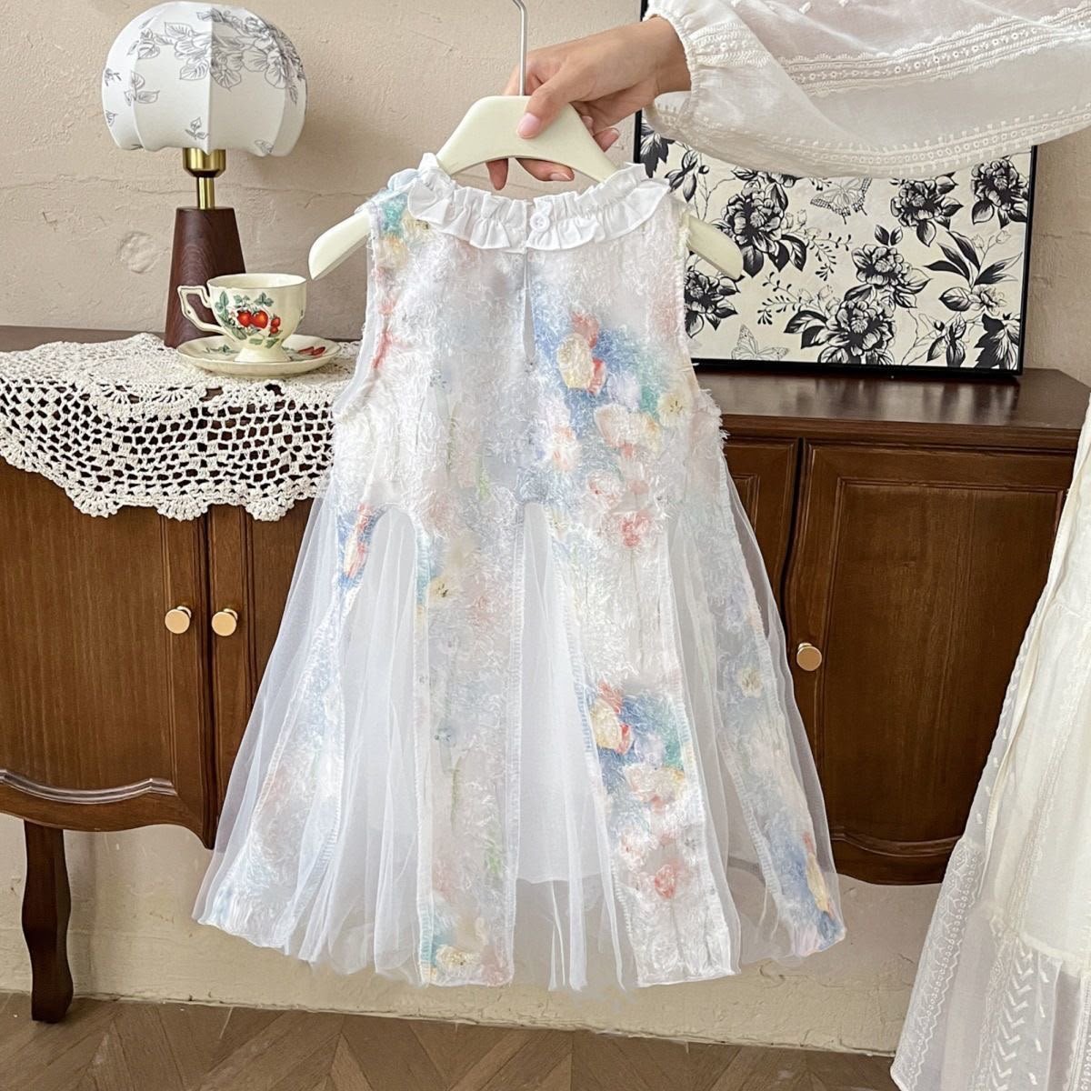 Floral Whimsy Tulle Party Dress - Image 2