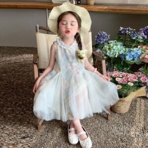 Floral Whimsy Tulle Party Dress