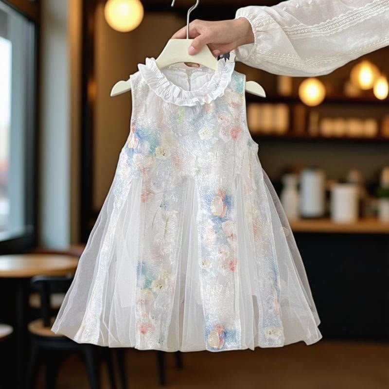 Floral Whimsy Tulle Party Dress - Image 7
