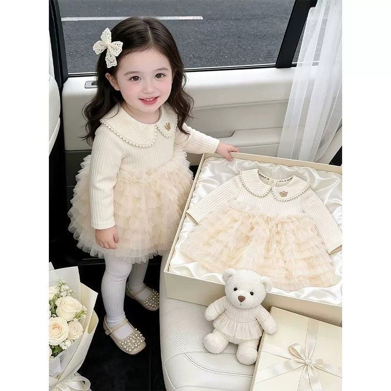 Ivory Princess Ruffle Party Dress - Image 5