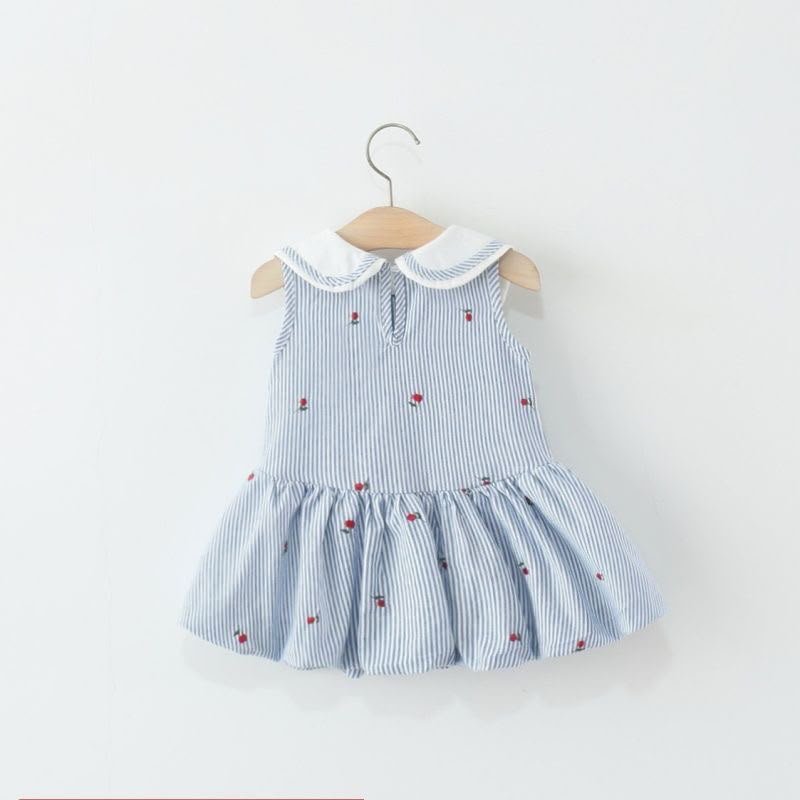Blue Stripe Strawberry Sailor Frock - Image 4