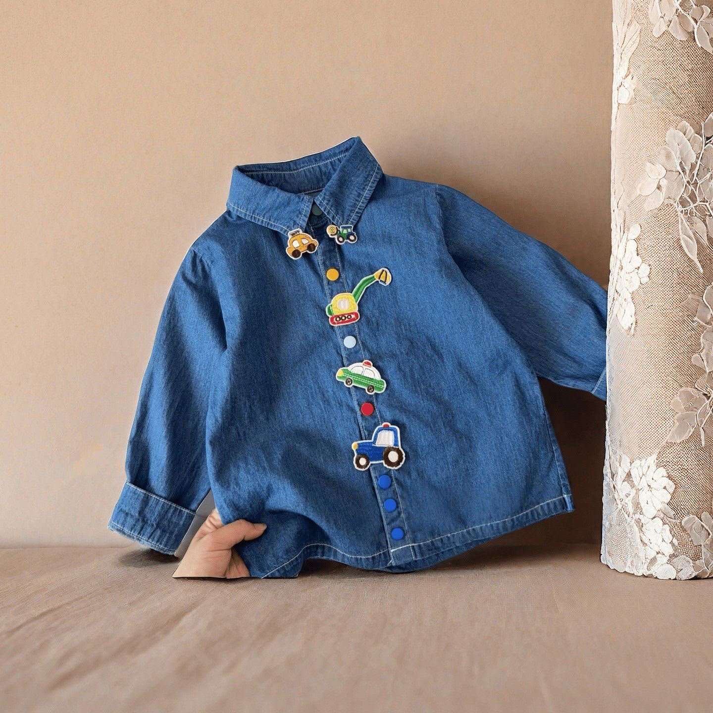 Little Drivers Denim Shirt - Image 3