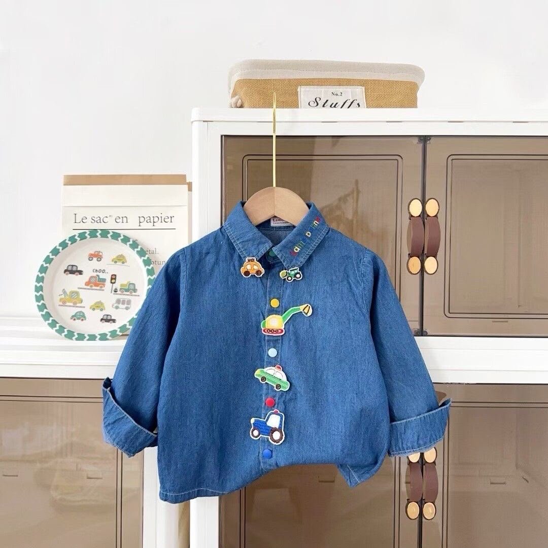 Little Drivers Denim Shirt - Image 2
