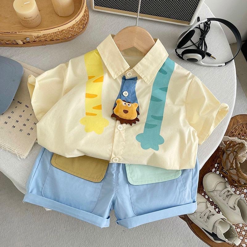 Sunny Safari Lion Shirt & Shorts Set - Image 5