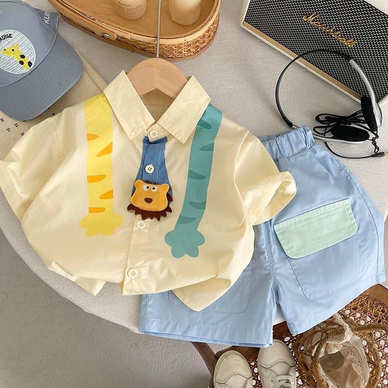Sunny Safari Lion Shirt & Shorts Set