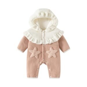Cozy Star Teddy Hooded Baby Romper