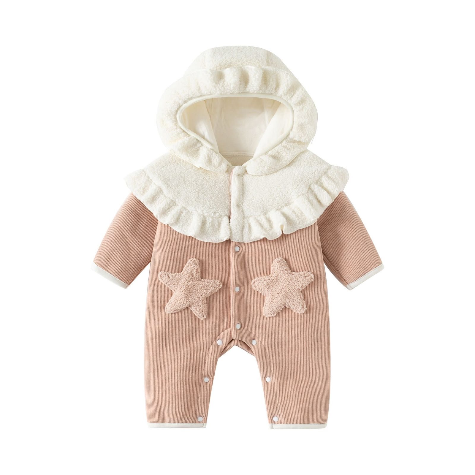 Cozy Star Teddy Hooded Baby Romper