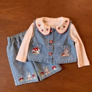 Cherry Garden Denim Co-Ord Set