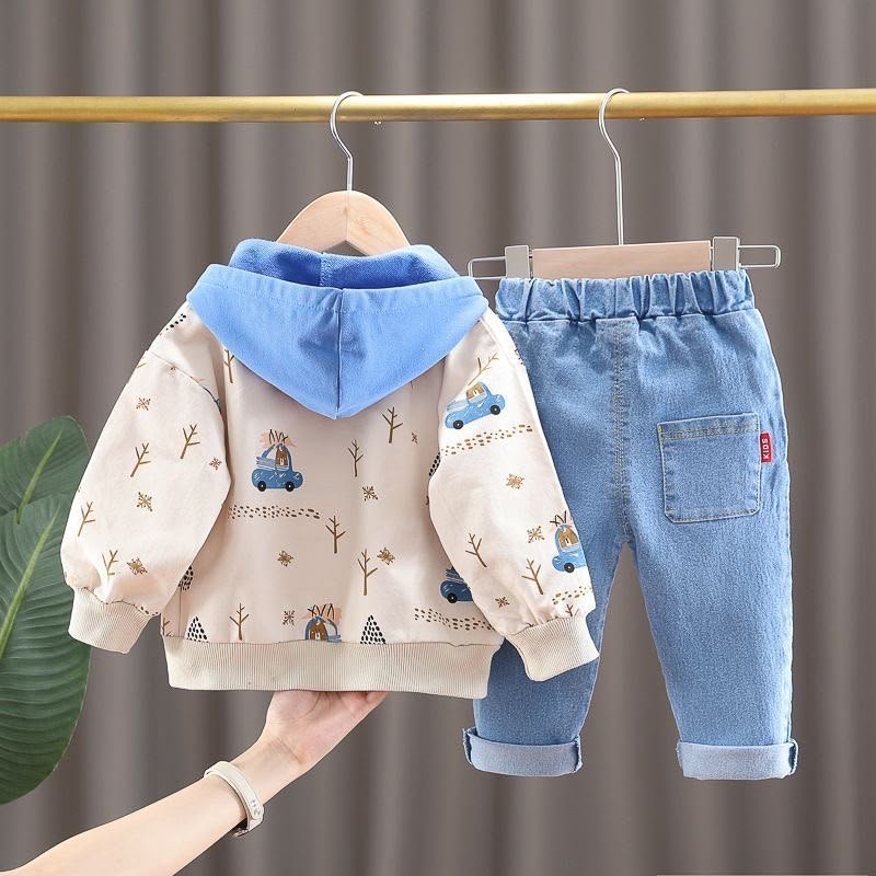 Forest & Car 3-Piece Hooded Outfit Set - Image 2