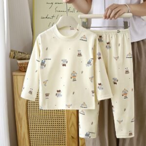 Cute Puppy Printed Kids’ Thermal Co-ord Set