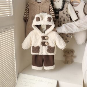 Fleece Bear Hooded Set